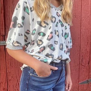 Colorful Cheetah Top